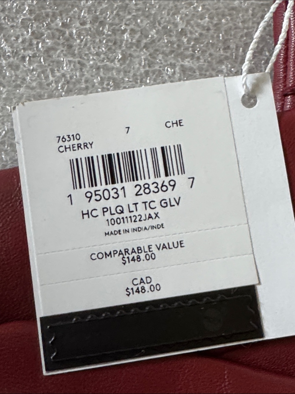NWT Cherry Tech Coach Leather Touchscreen Gloves with Signature Charm - Picture 8 of 16